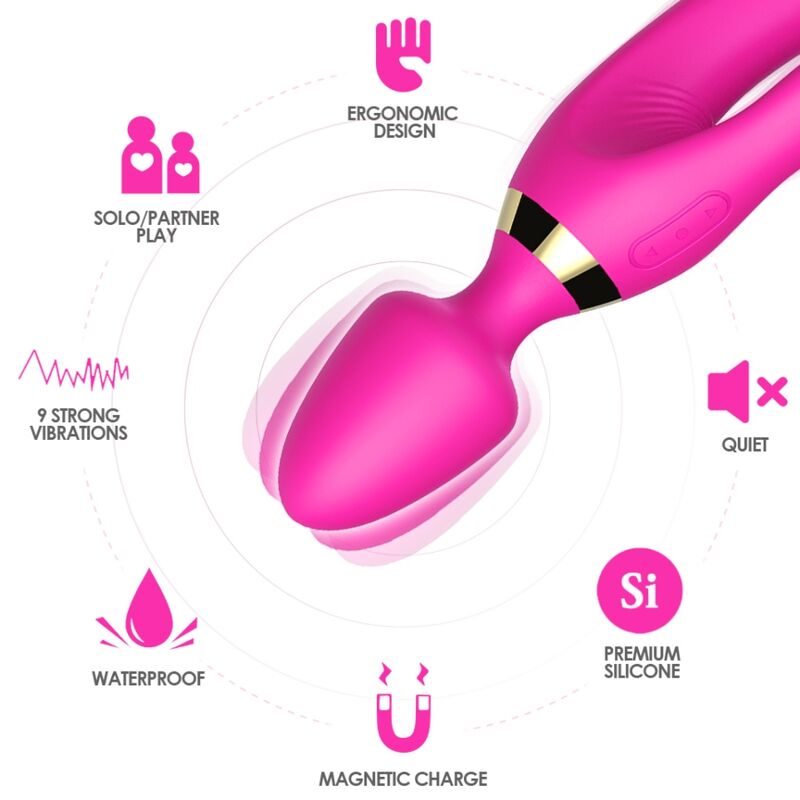 ARMONY - FUCHSIA RABBIT MASSAGER AND VIBRATOR