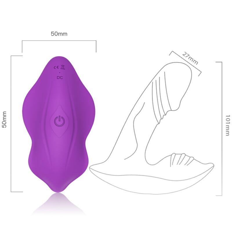 ARMONY - INTRODUCTION VIBRATEUR SIFFLET AVEC TÉLÉCOMMANDE VIOLET