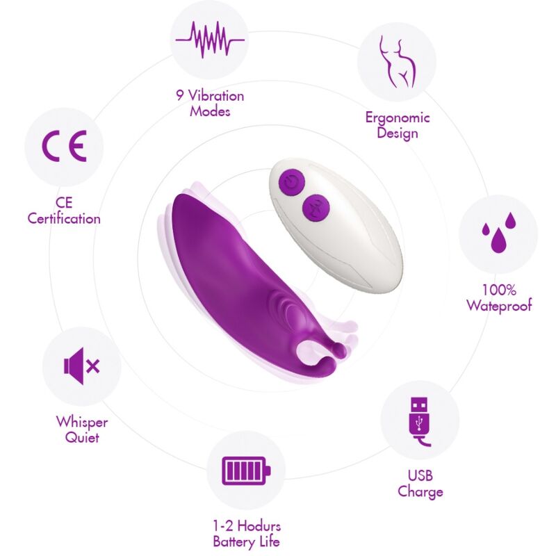 ARMONY - HONEYBEE WEARABLE PANTIES VIBRATOR G-SPOT REMOTE CONTROL FUCHSIA