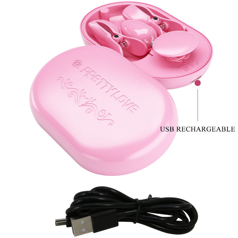 PRETTY LOVE - BOITE SURPRISE DE PINCES POUR ELECTROSTIMULATION ROSE