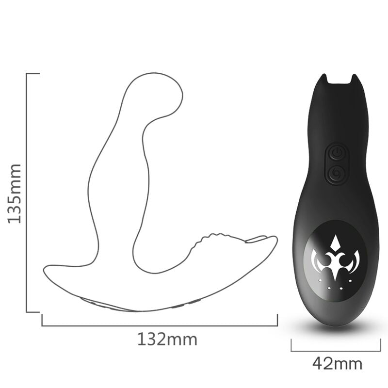 ARMONY - BAT KING PROSTATE ANAL ROTATEUR VIBRATEUR TÉLÉCOMMANDE NOIR