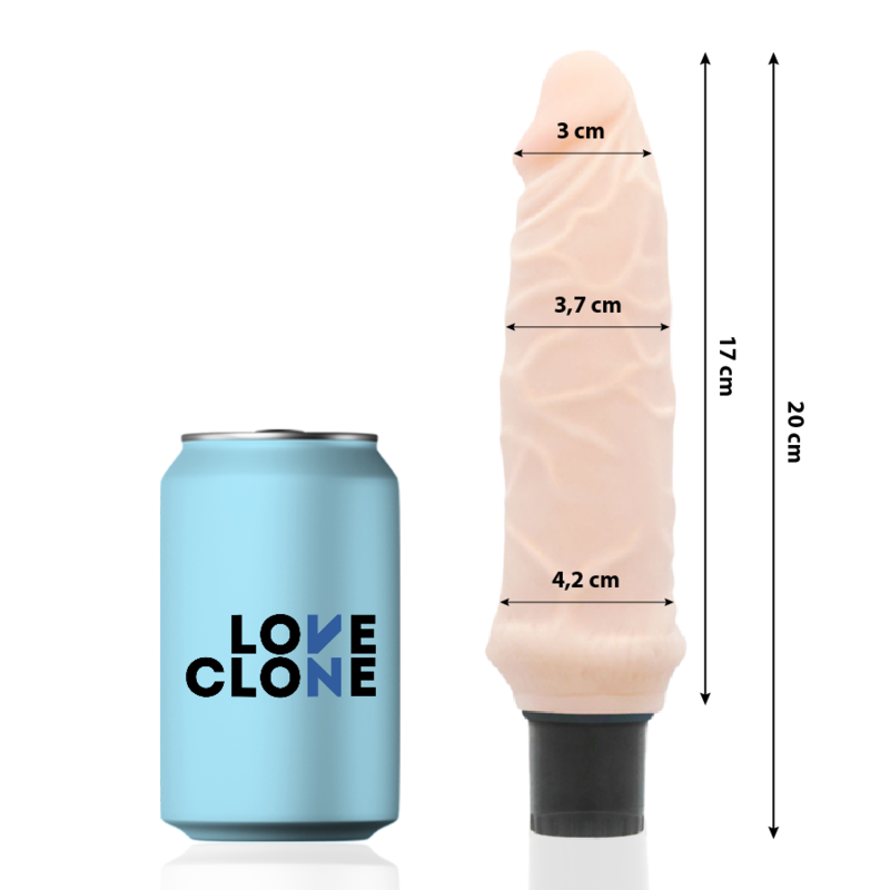 LOVECLONE - IVAR VIBRATORE AUTOLUBRIFICANTE 20 CM -O- 3.7 CM