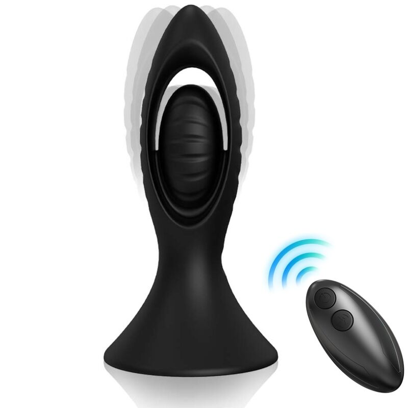 ARMONY - BLACK SILICONE VIBRATOR AND BUTT PLUG