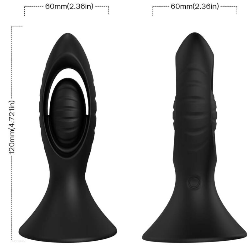 ARMONY - BLACK SILICONE VIBRATOR AND BUTT PLUG