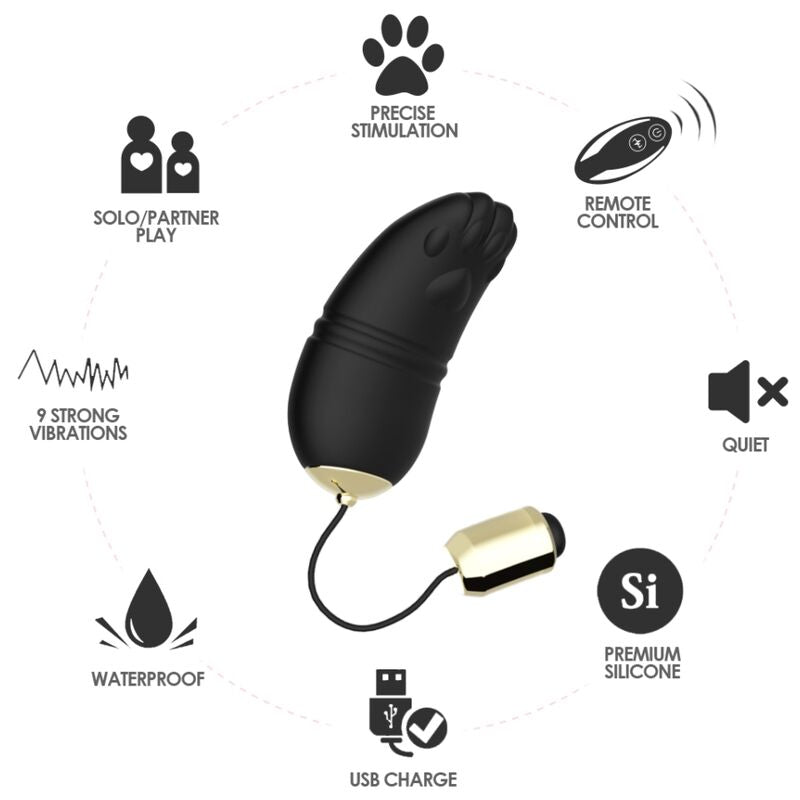 ARMONY - VIBRATORE KITTY EGG G-SPOT TELECOMANDO NERO