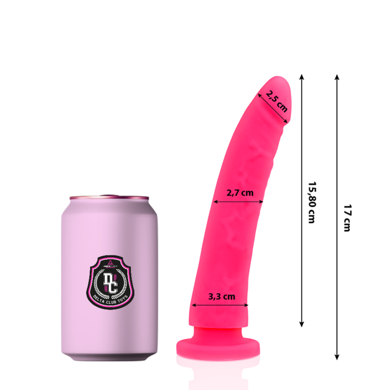DELTA CLUB - GODE MÉDICAL TOYS ROSE EN SILICONE 17 CM -OU- 3 CM