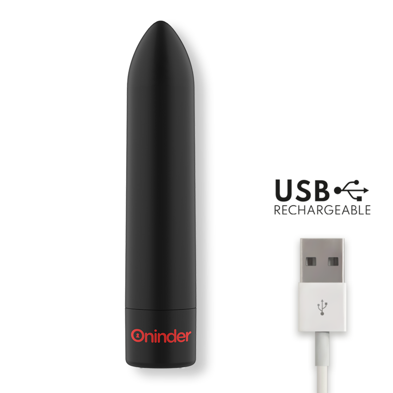 ONINDER - BERLIN BLACK BULLET VIBRATOR 9 MODES 8.5 X 2 CM - FREE APP