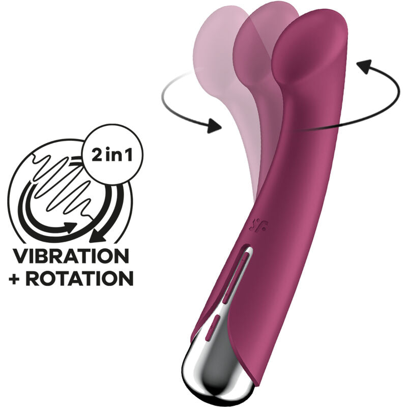 SATISFYER - SPINNING G-SPORT 1 VIBRATEUR ROTATEUR ROUGE