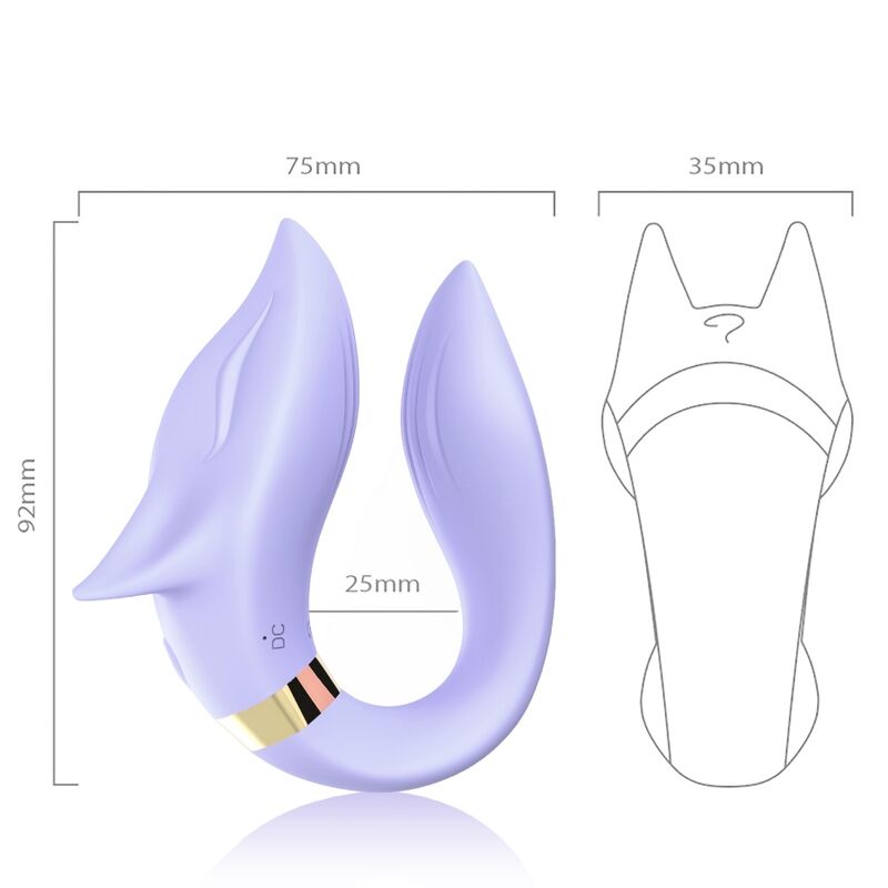 ARMONY - VIBRATEUR FOX POUR COUPLE AVEC TÉLÉCOMMANDE VIOLET