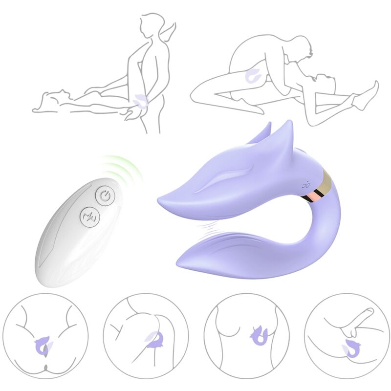 ARMONY - VIBRATEUR FOX POUR COUPLE AVEC TÉLÉCOMMANDE VIOLET