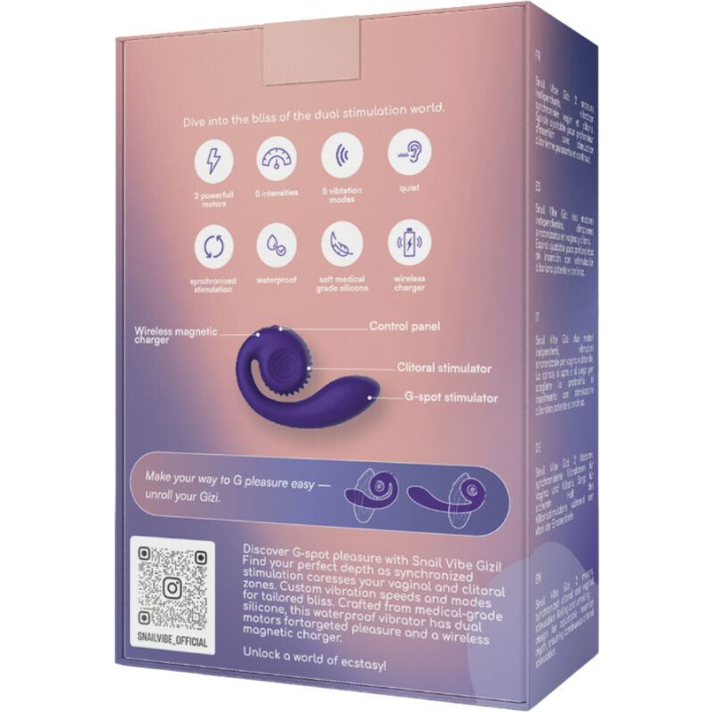 SNAIL VIBE - GIZI DUAL STIMULATEUR ROSE