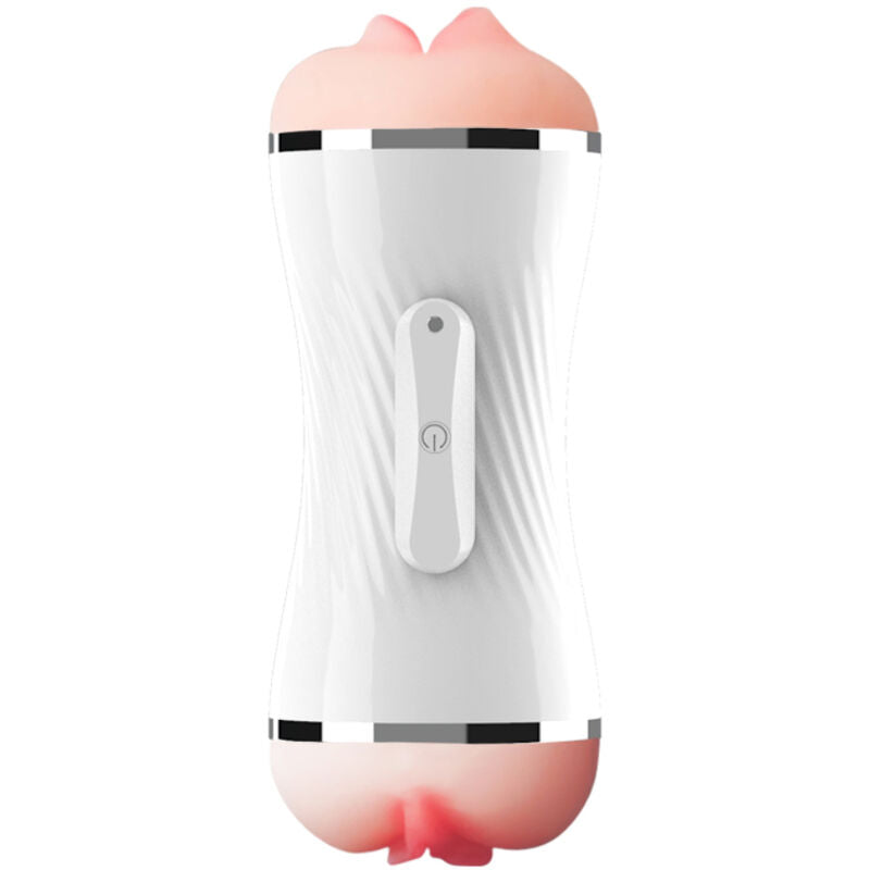 ARMONY - MASTURBATEUR DOUBLE VIBRATEUR POUR VAGIN ET BOUCHE BLANC