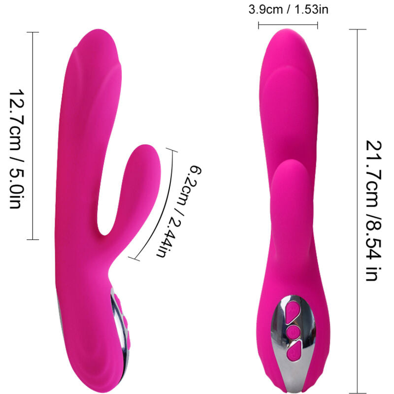 ARMONY - VIBRATEUR ET STIMULATEUR FLEXIBLE À EFFET CHALEUR FUCHSIA