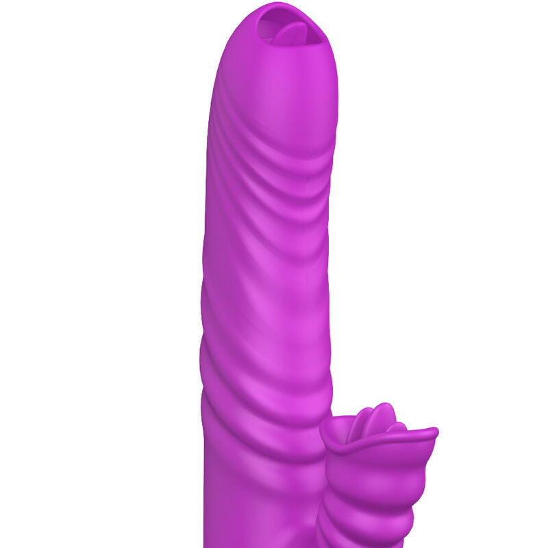 ARMONY - VIBRATEUR MULTIFONCTION ANGELIA DOUBLE LANGUE VIOLET EFFET CHALEUR