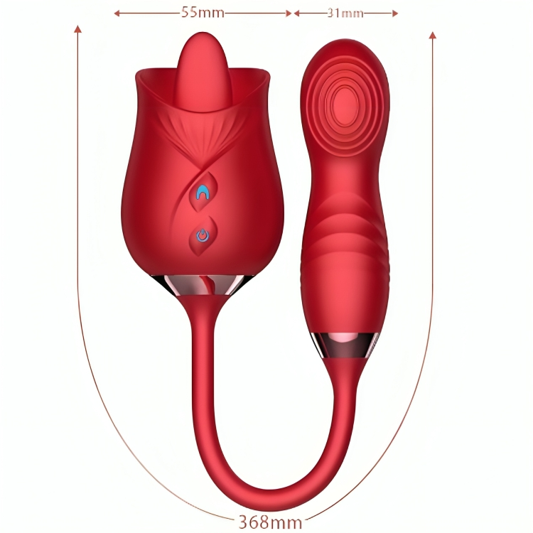 ARMONY - VIBRATEUR À FLEURS DÉLICIEUX ET BUMPING AVEC LANGUE ROUGE