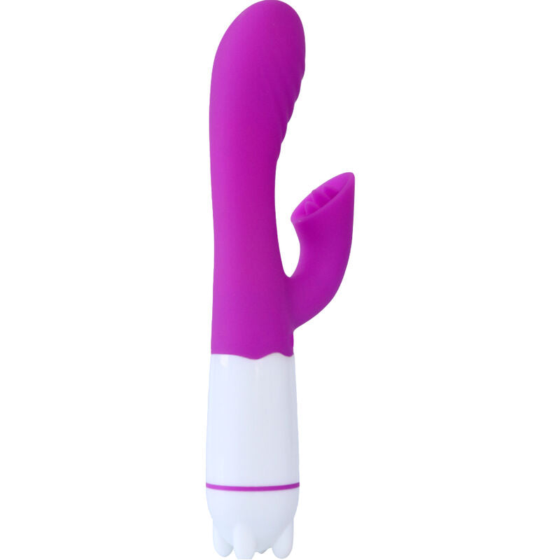 ARMONY - HAPPY VIBRATEUR ET STIMULATEUR AVEC LANGUE VIOLET RECHARGEABLE