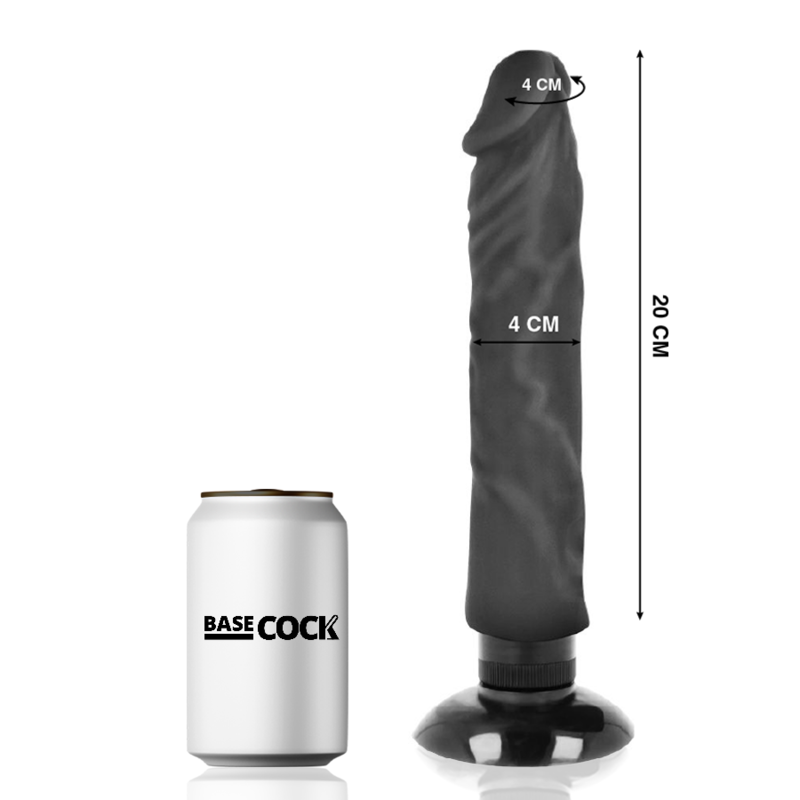 BASECOCK - REALISTIC VIBRATOR 2-1 NATURAL 20 CM -OR- 4 CM