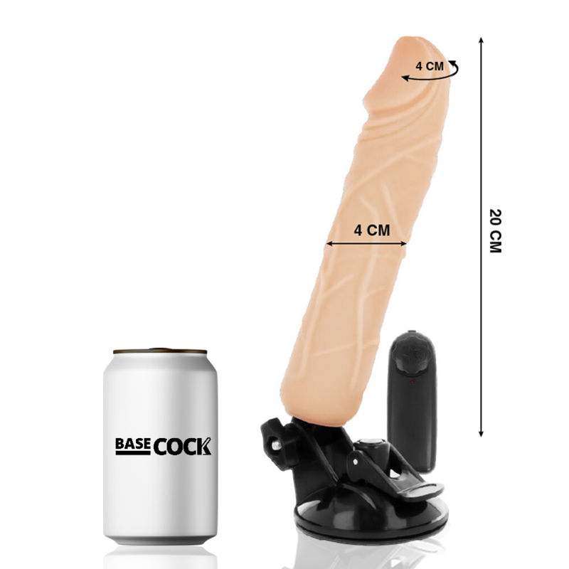 BASECOCK - VIBRATEUR TÉLÉCOMMANDE NATUREL RÉALISTE 20 CM -OU- 4 CM