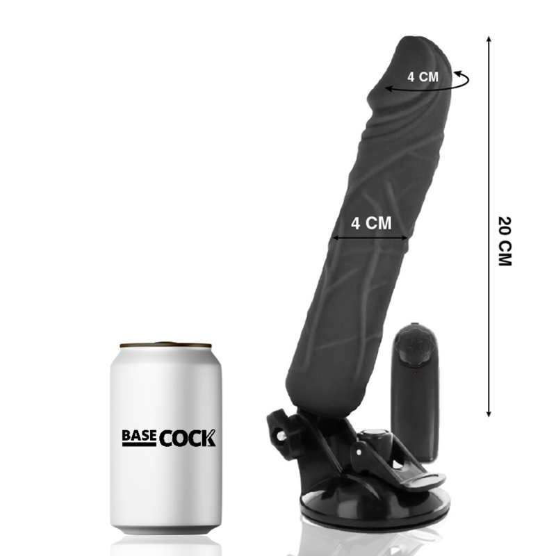 BASECOCK - VIBRATEUR TÉLÉCOMMANDE NATUREL RÉALISTE 20 CM -OU- 4 CM