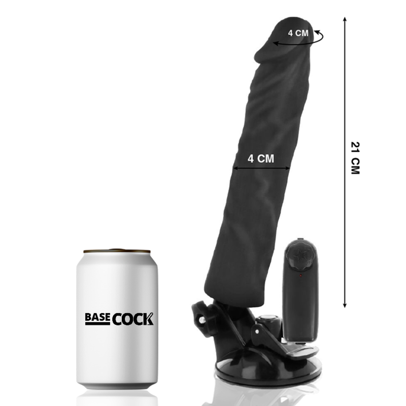 BASECOCK - VIBRATORE REALISTICO TELECOMANDO NATURALE 21 CM -O- 4 CM