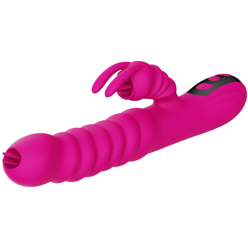 ARMONY - VIBRATEUR MULTIFONCTION RABBIT DOUBLE LANGUE FUCHSIA EFFET CHALEUR