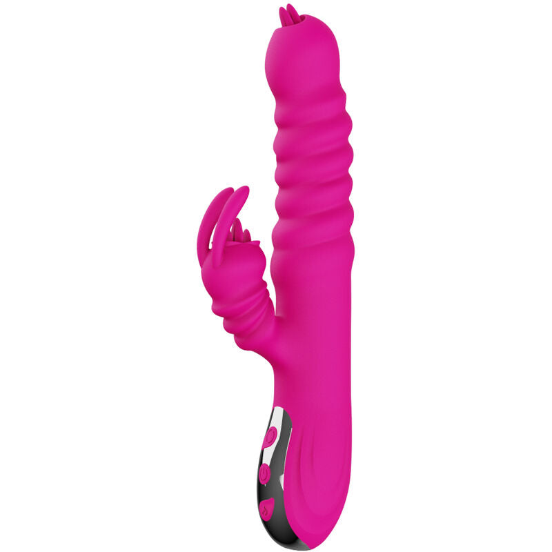 ARMONY - VIBRATEUR MULTIFONCTION RABBIT DOUBLE LANGUE FUCHSIA EFFET CHALEUR