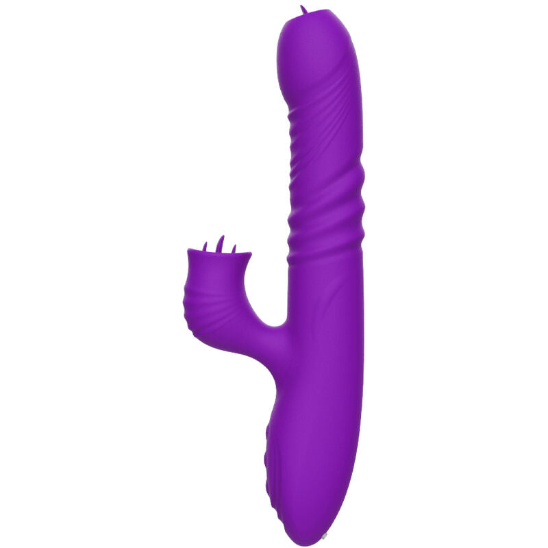 ARMONY - FULLY G SPOT RABBIT VIBRATOR WITH STIMULATING HEAT EFFECT PURPLE TONGUE