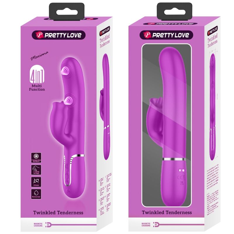 PRETTY LOVE - VIBRATEUR LAPIN AVEC LICENCE FUCHSIA