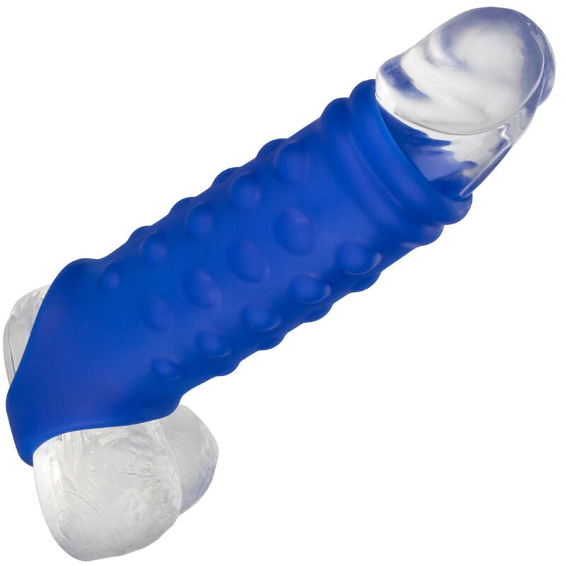 CALEXOTICS - COUVERCLE DE PÉNIS ADMIRAL AVEC BILLES DE SILICONE LIQUIDE BLEUE