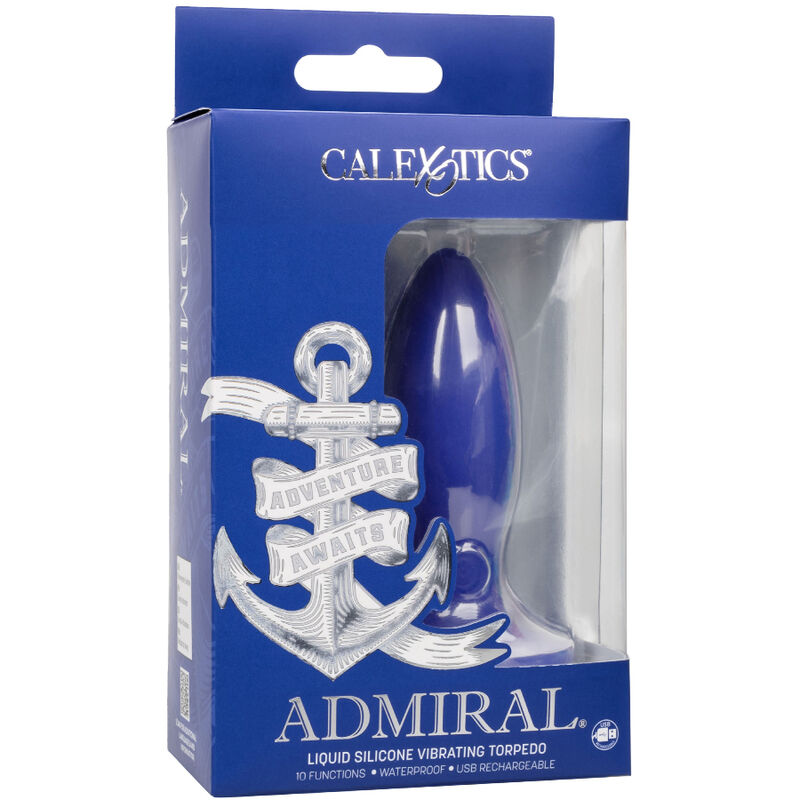 CALEXOTICS - ADMIRAL VIBRATORE PLUG ANALE TORPEDO BLU