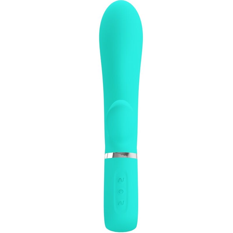 PRETTY LOVE - VIBRATORE MULTIFUNZIONE G-SPOT THOMAS VERDE ACQUA