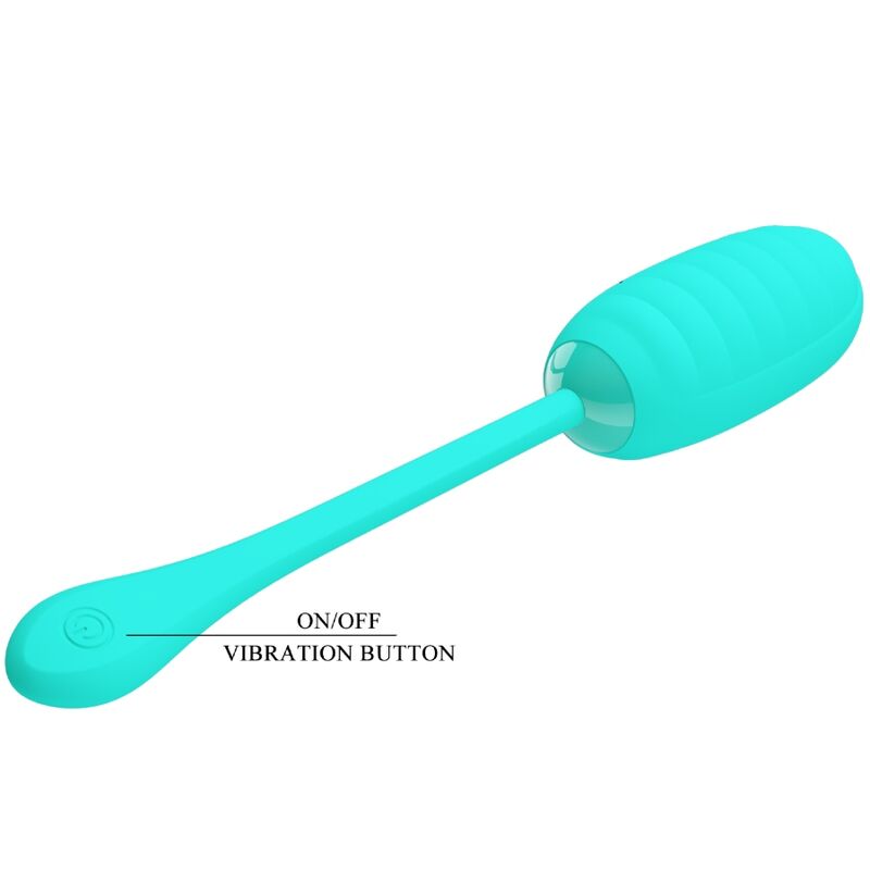 PRETTY LOVE - KIRK RECHARGEABLE VIBRATING EGG AQUA