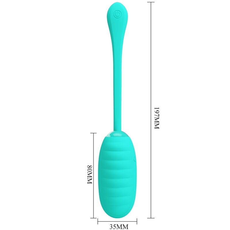 PRETTY LOVE - KIRK RECHARGEABLE VIBRATING EGG AQUA