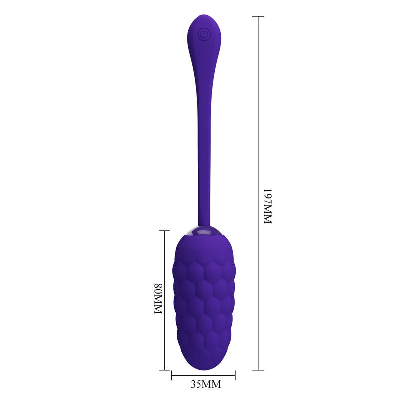 PRETTY LOVE - OEUF VIBRANT À TEXTURE MARINE RECHARGEABLE VIOLET