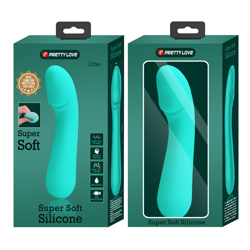 PRETTY LOVE - RECHARGEABLE VIBRATOR CETUS AQUA GREEN