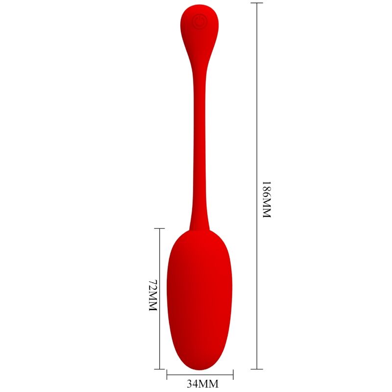 PRETTY LOVE - RECHARGEABLE VIBRATING EGG KNUCKER RED