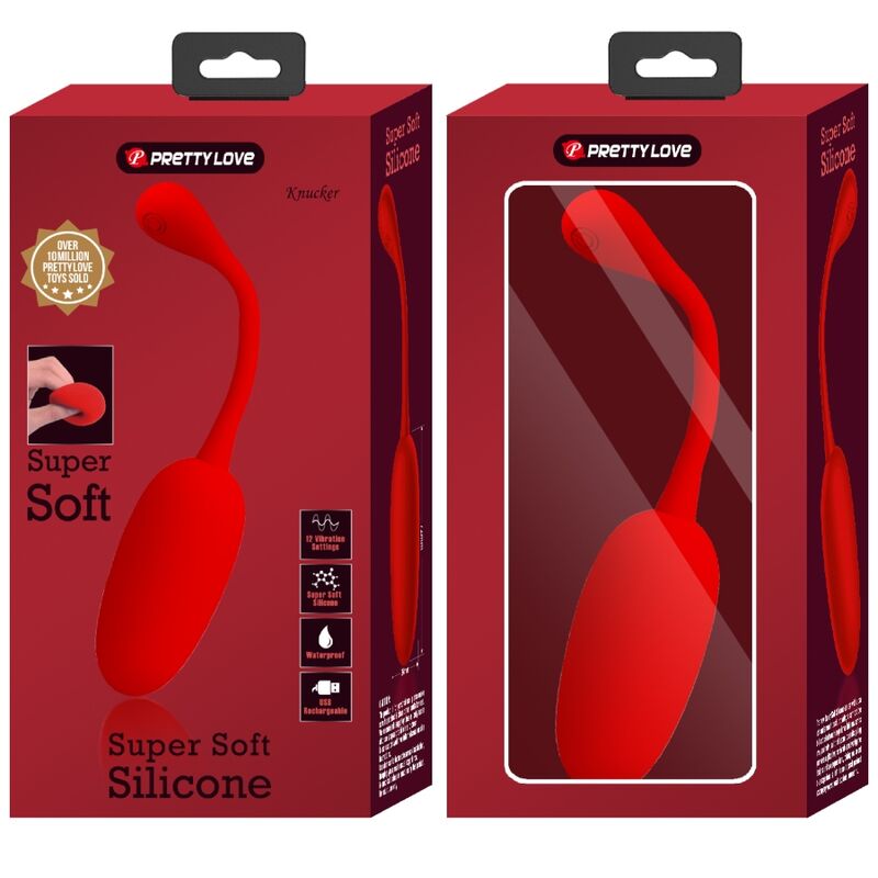 PRETTY LOVE - RECHARGEABLE VIBRATING EGG KNUCKER RED