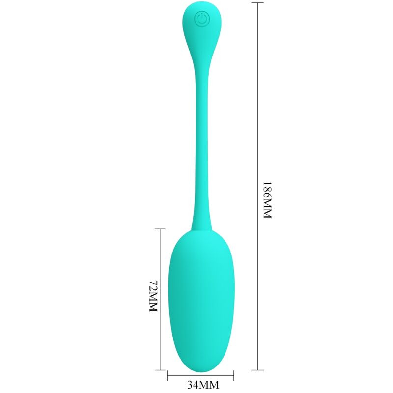 PRETTY LOVE - RECHARGEABLE VIBRATING EGG KNUCKER AQUA GREEN