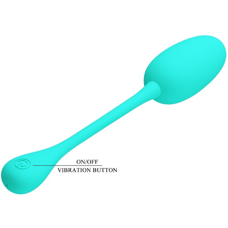 PRETTY LOVE - RECHARGEABLE VIBRATING EGG KNUCKER AQUA GREEN