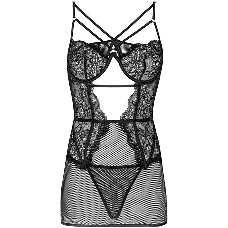 LIVCO CORSETTI FASHION - CHEMISE + PORTE-DOCUMENTS BARIRIN LC 90633 NOIR