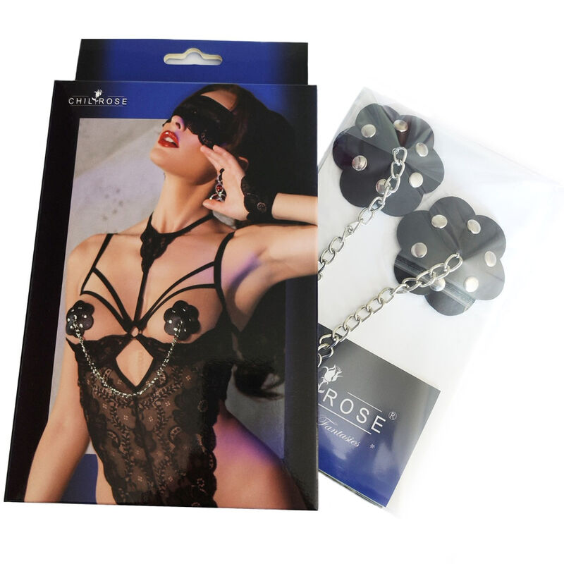 CHILIROSE - CR 4675 BLACK NIPPLE COVERS