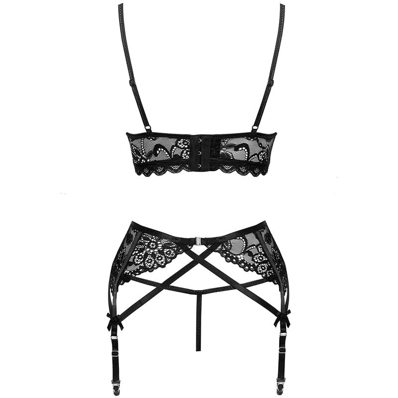 LIVCO CORSETTI FASHION - MORIDAM LC 90552 BRA + BRA + SLIP BLACK