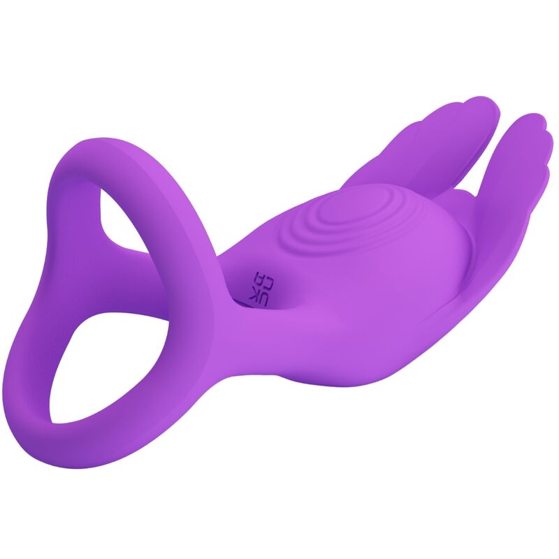 PRETTY LOVE - ANNEAU PÉNIS VIBRANT SILAS 7 VIBRATIONS EN SILICONE VIOLET