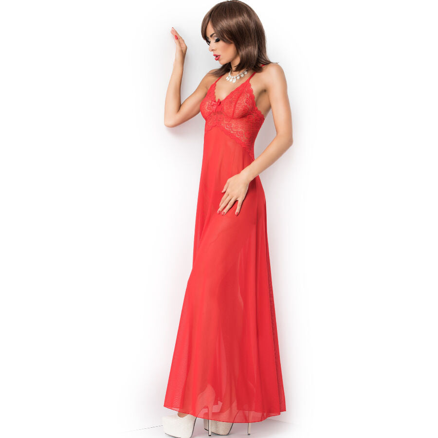 CHILIROSE - CR 3883 LONG BABYDOLL RED S/M