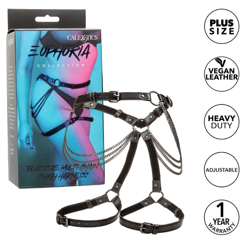 CALEXOTICS - EUPHORIA MULTI CHAIN ​​THIGH HARNESS PLUS SIZE