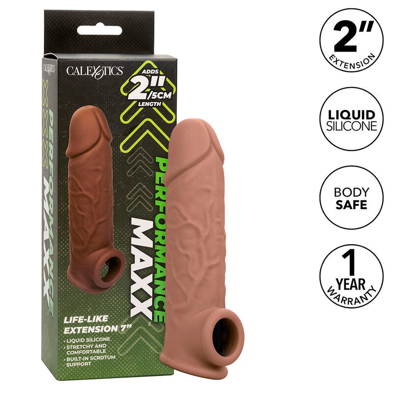 CALEXOTICS - PERFORMANCE MAXX EXTENSION LIFELIKE 7 PEAU MARRON