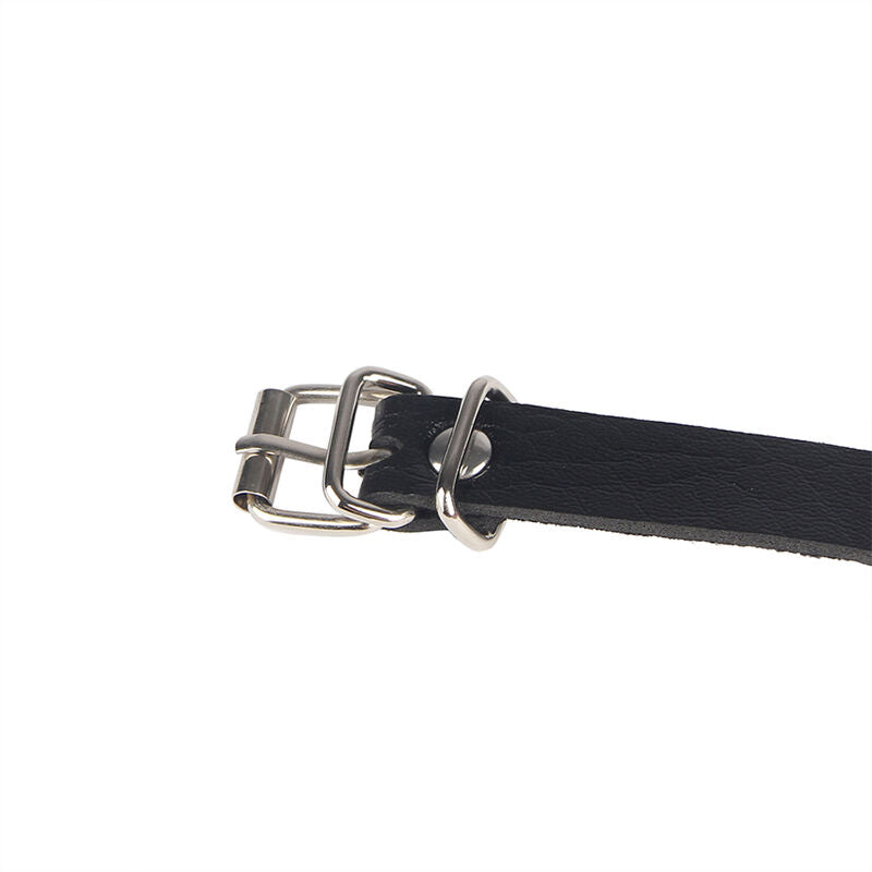 SUBBLIME - LEATHER RING CHAIN ​​??BLACK BELT ONE SIZE