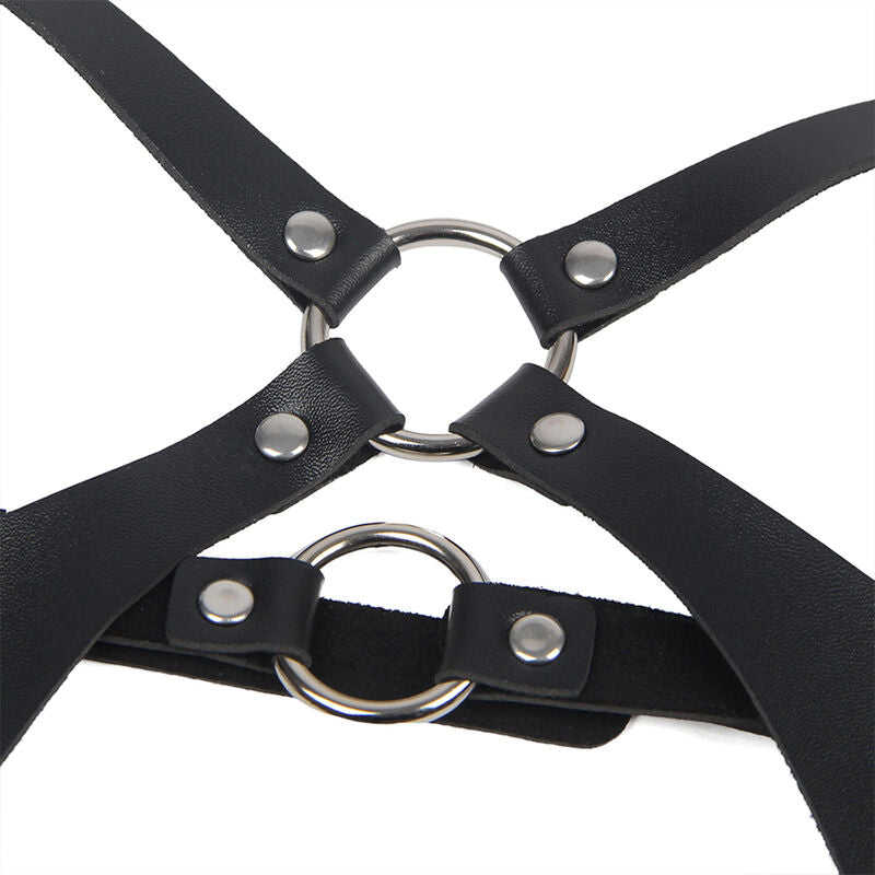 SUBBLIME - FULL HARNESS WITH BLACK LEATHER BUCKLES ONE SIZE