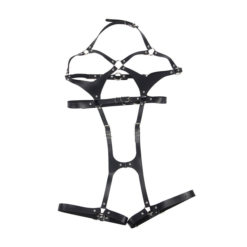 SUBBLIME - FULL HARNESS WITH BLACK LEATHER BUCKLES ONE SIZE