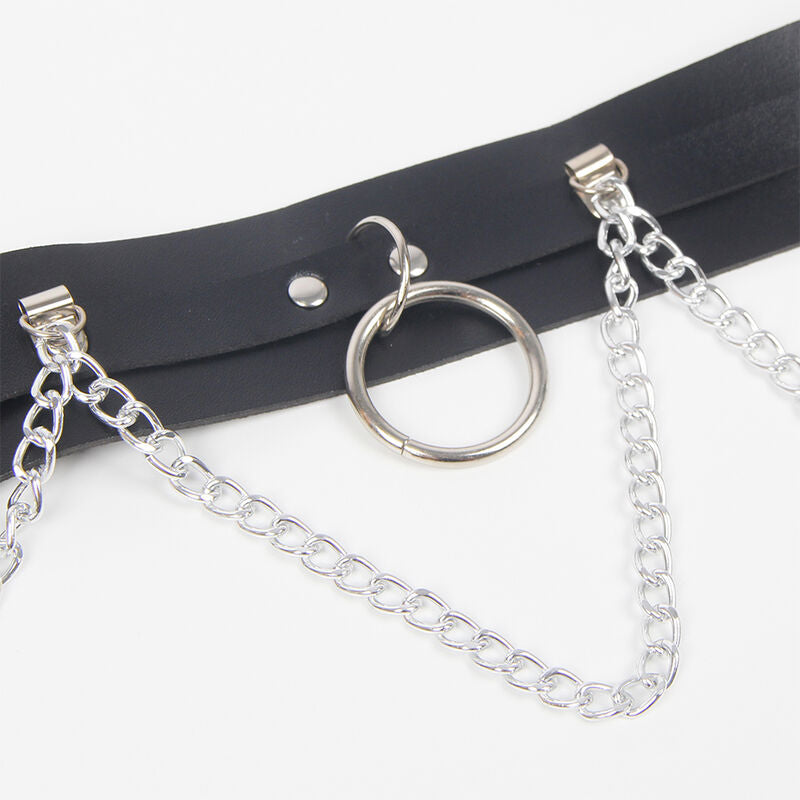 SUBBLIME - HARNESS BELT AND STRAP WITH RINGS AND CHAIN ​​DETAIL ONE SIZE FITS ALL